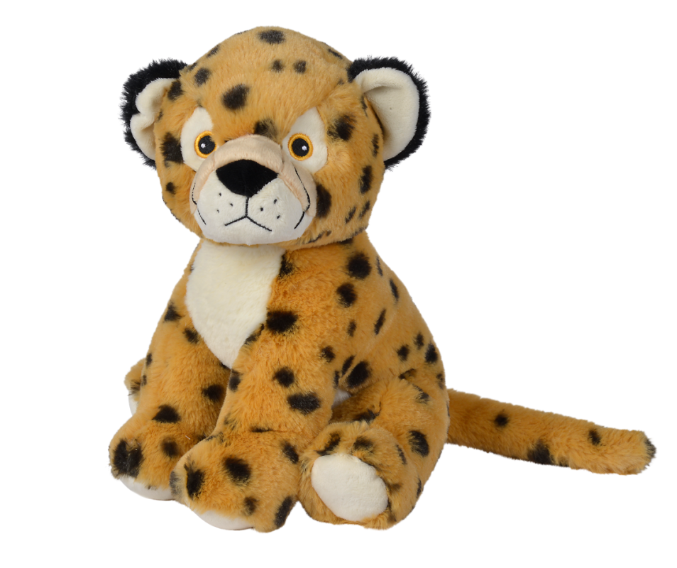  - peluche léopard beige 100 % recyclé 30 cm 